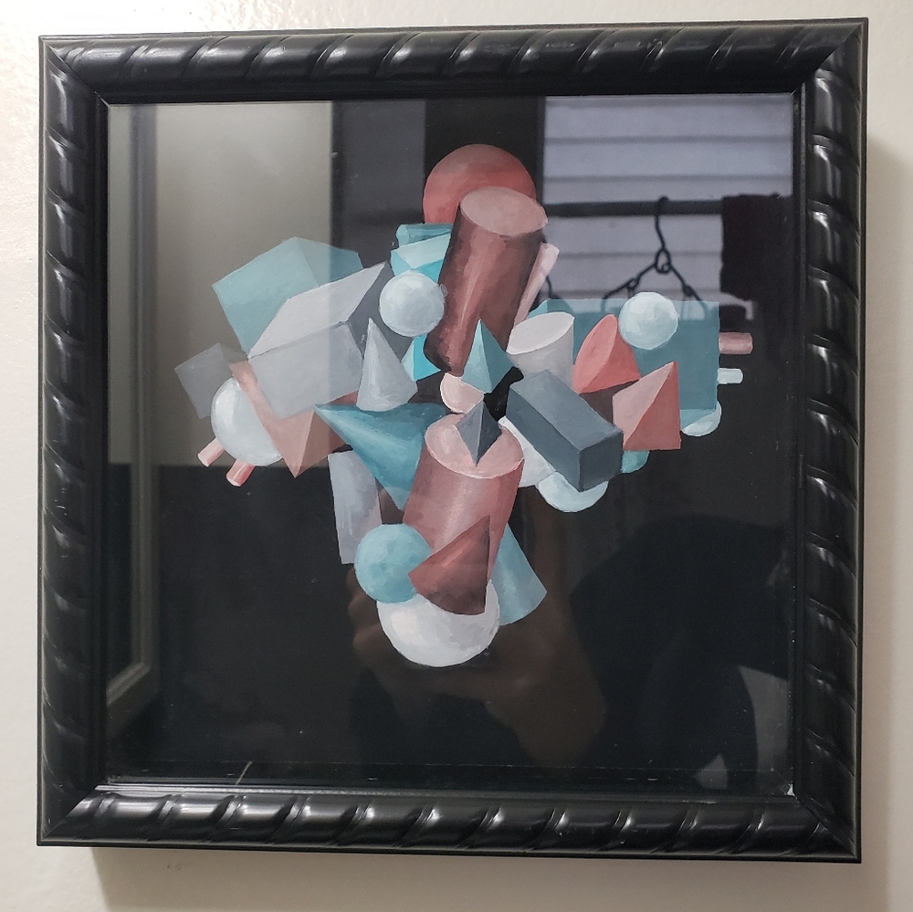 Abstract Shadow Box Painting Original art